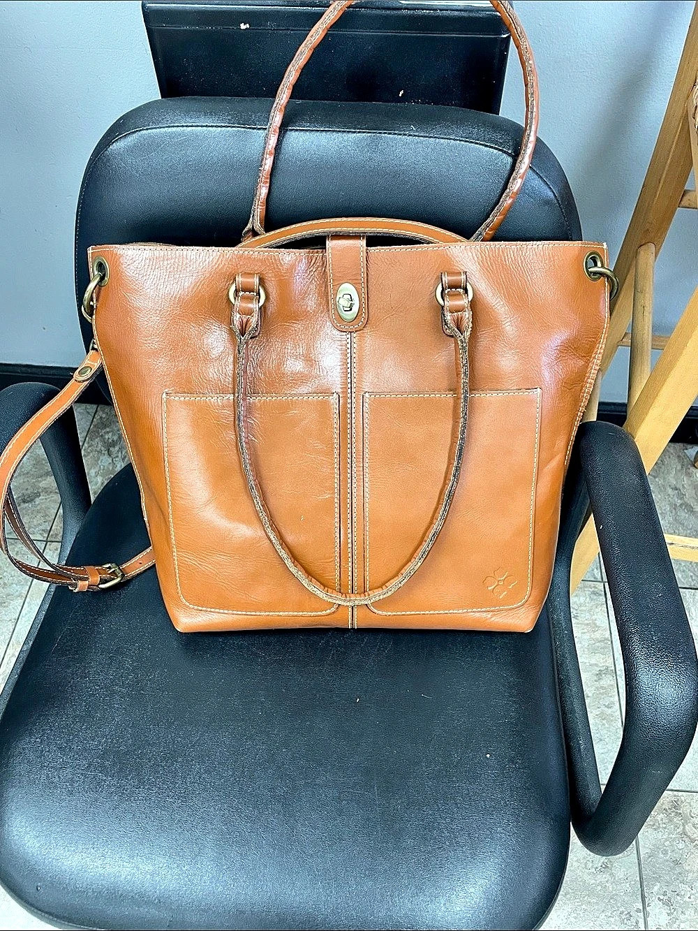 Patricia Nash Benvenuto Tote Brown Leather-Look Bag